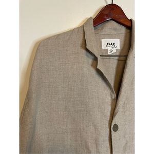 Y2K FLAX by Jeanne Engelhart 100% linen shacket size Large